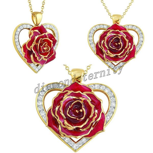 love heart red rose pendant necklace women girl lady gold color necklace choker charms fashion jewelry for valentine's day gift, Silver
love heart red rose pendant necklace women girl lady gold color necklace choker charms fashion jewelry for valentine's day gift, Silver