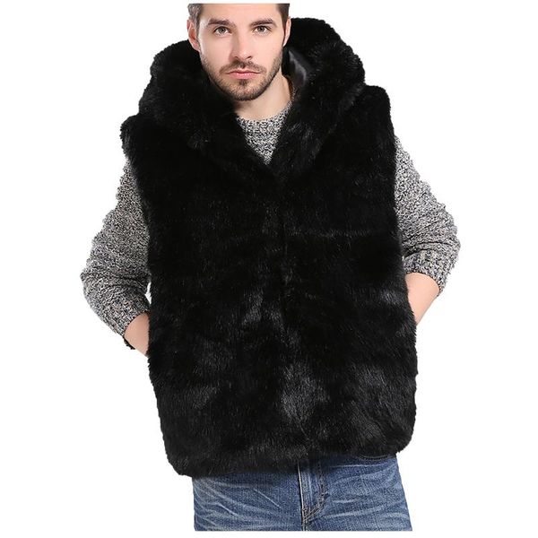 men's vests men autumn winter faux fur hooded vest sleeveless jackets fashion stand collar pure color waistcoat coat, Black;white
men's vests men autumn winter faux fur hooded vest sleeveless jackets fashion stand collar pure color waistcoat coat, Black;white