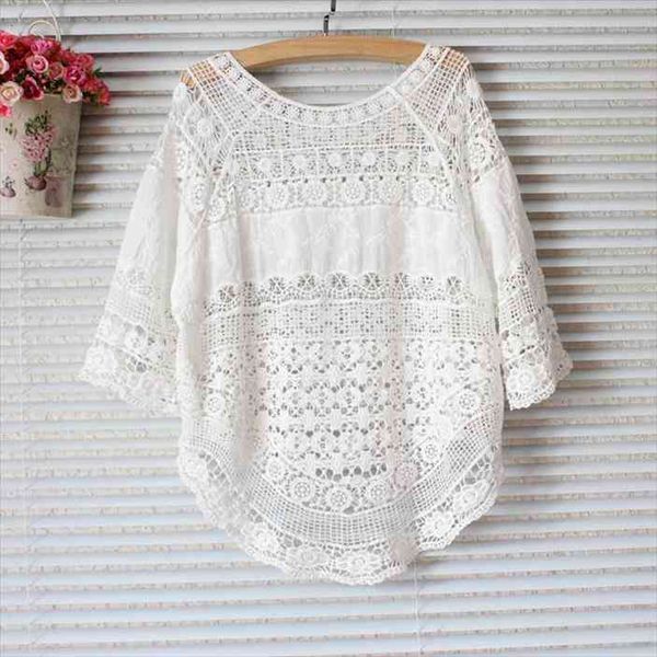 summer lace womens and blouses camisa feminina blusa mujer chemise femme korean blouse shirt women sun protection, White
summer lace womens and blouses camisa feminina blusa mujer chemise femme korean blouse shirt women sun protection, White