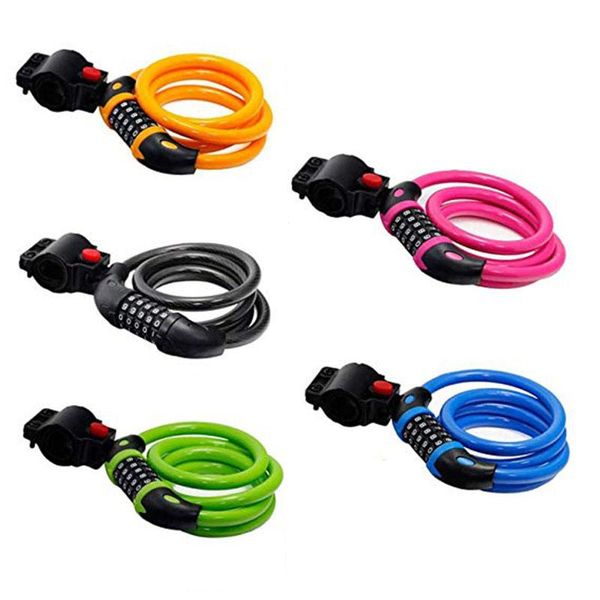 bike locks 1pcs high security 5 digit resettable combination coiling cable lock anti-theft colors
bike locks 1pcs high security 5 digit resettable combination coiling cable lock anti-theft colors