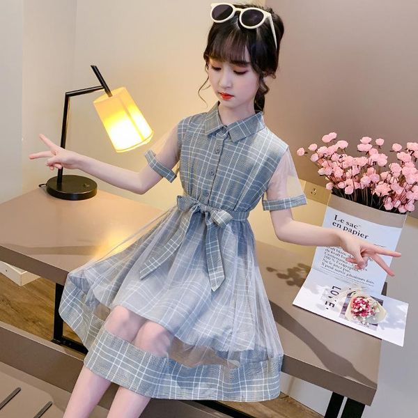 girl's dresses girls plaid mesh patchwork shirt collar children summer elegant dress for 3 to12 years kids princess party clothes, Red;yellow
girl's dresses girls plaid mesh patchwork shirt collar children summer elegant dress for 3 to12 years kids princess party clothes, Red;yellow
