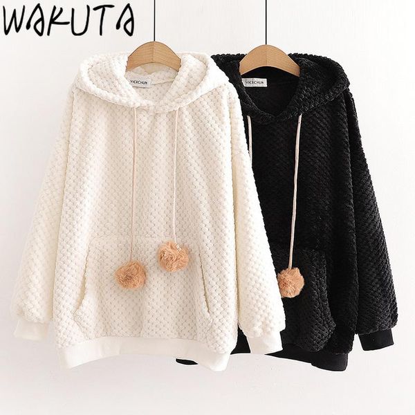 women's hoodies & sweatshirts wakuta ear hooded teens japanese preppy style solid loose thick fall winter 2021 fleece warm coat, Black
women's hoodies & sweatshirts wakuta ear hooded teens japanese preppy style solid loose thick fall winter 2021 fleece warm coat, Black