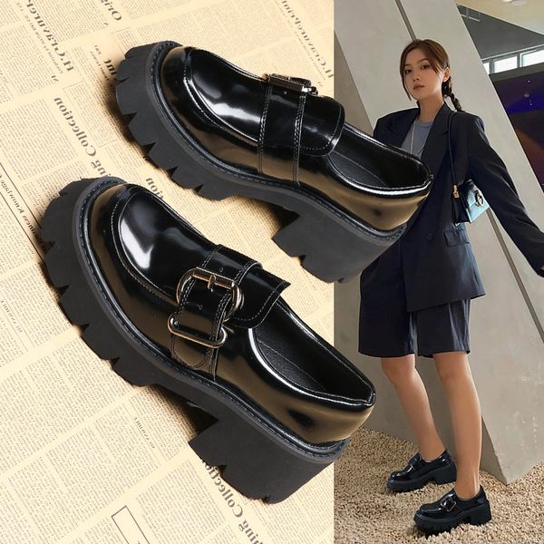 retro small leather shoes female 2022 new small size fashion british wind muffin platform single shoes mary jane shoes, Black
retro small leather shoes female 2022 new small size fashion british wind muffin platform single shoes mary jane shoes, Black