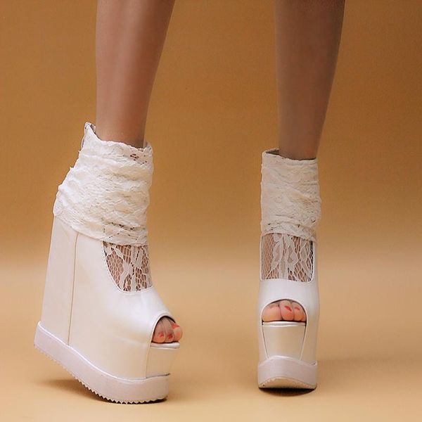 slippers 15cm wedge fish mouth roman sandals women's summer platform nightclub high heels, Black
slippers 15cm wedge fish mouth roman sandals women's summer platform nightclub high heels, Black