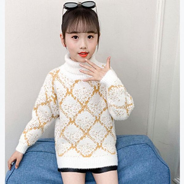 pullover girls beige blue plaid knit clothes kids cotton thicken sweaters clothing children high collar winter warm sweater
pullover girls beige blue plaid knit clothes kids cotton thicken sweaters clothing children high collar winter warm sweater