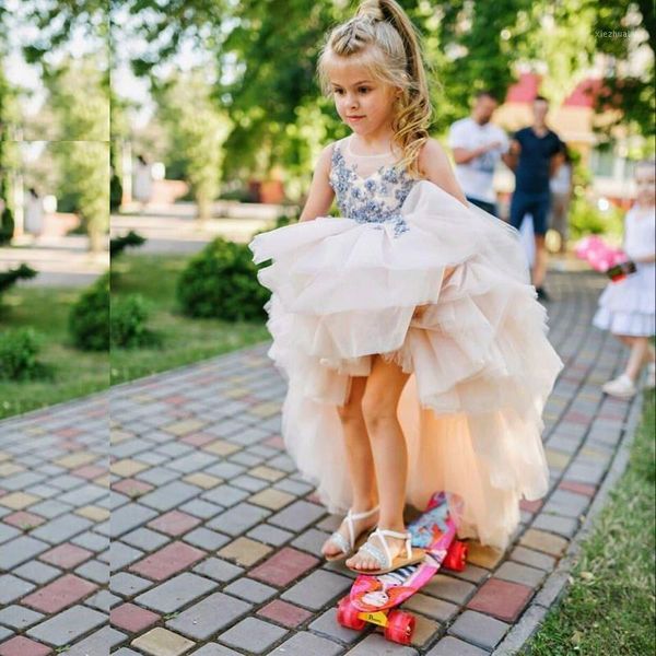 charming high low flower girls dresses o neck lace appliques bead tier tulle front short back long kids prom gowns1, Red;yellow
charming high low flower girls dresses o neck lace appliques bead tier tulle front short back long kids prom gowns1, Red;yellow