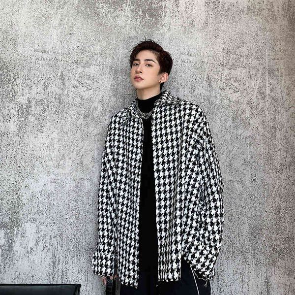 men's casual shirts men weave loose black white tassel plaid coat male women vintage streetwear fashion hip hop thick outerwear obka, White;black
men's casual shirts men weave loose black white tassel plaid coat male women vintage streetwear fashion hip hop thick outerwear obka, White;black