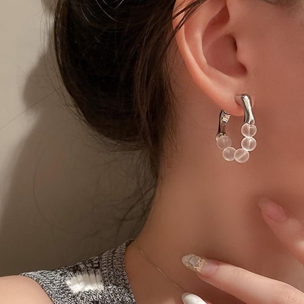 hoop & huggie u-magical minimalist transparent natural stone beaded earring for women trendy silver color metal wedding jewellery, Golden;silver
hoop & huggie u-magical minimalist transparent natural stone beaded earring for women trendy silver color metal wedding jewellery, Golden;silver