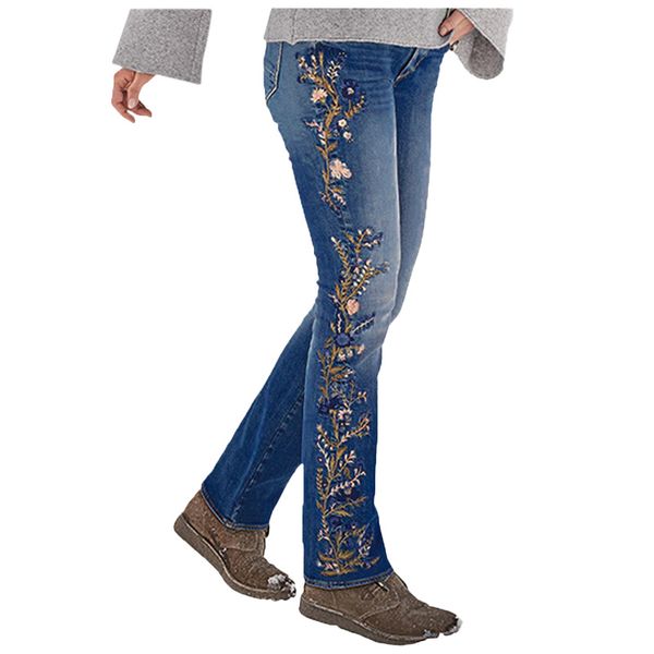 new 2021 high waist loose slim for women plus size fashionable casual straight pants floral print washable jeans ltqi, Black;white
new 2021 high waist loose slim for women plus size fashionable casual straight pants floral print washable jeans ltqi, Black;white