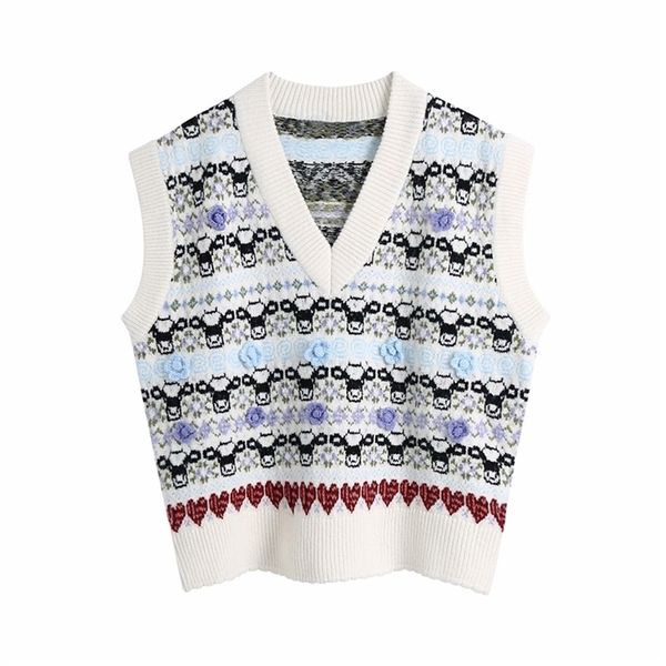 vintage women animal jacquard sweaters vest fashion ladies v-neck knitted elegant female chic floral pullovers 210527, Black;white
vintage women animal jacquard sweaters vest fashion ladies v-neck knitted elegant female chic floral pullovers 210527, Black;white
