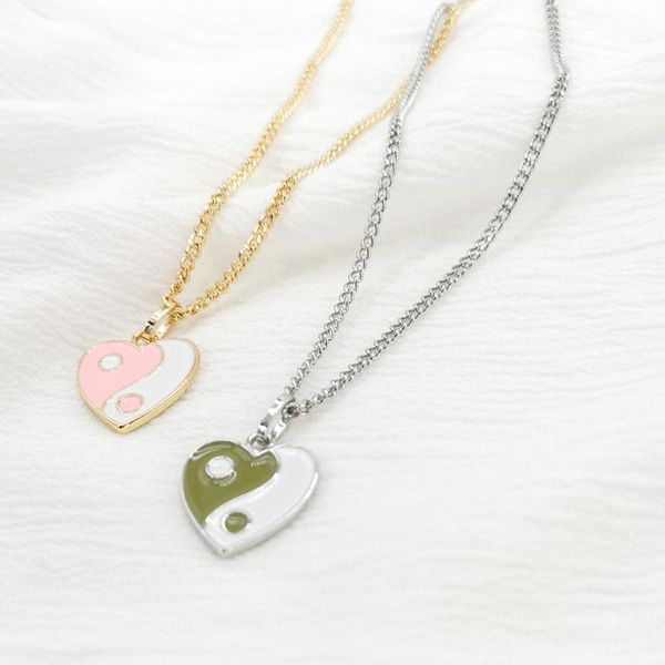 chains vintage gossip tai chi heart necklace simple yin yang necklaces for women girls friend gift fashion jewelry, Silver
chains vintage gossip tai chi heart necklace simple yin yang necklaces for women girls friend gift fashion jewelry, Silver