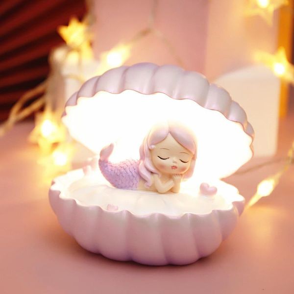 night lights pearl mermaid girl's dream shell fairy decorated nightlight birthday present resin ornament gift led
night lights pearl mermaid girl's dream shell fairy decorated nightlight birthday present resin ornament gift led
