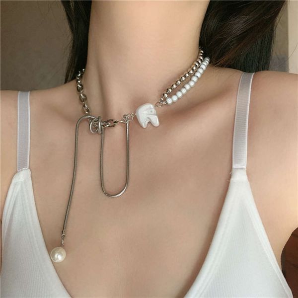 hbp fashion niche design clavicle chain elements stitching pearl metal bead double layer long tassel diy with necklace for women, Silver
hbp fashion niche design clavicle chain elements stitching pearl metal bead double layer long tassel diy with necklace for women, Silver