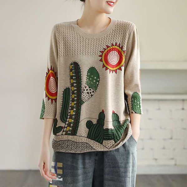women's sweaters casual print knitted jumper pullover autumn winter retro literary bottoming 3/4 sleeve tee shirt sweater women, White;black
women's sweaters casual print knitted jumper pullover autumn winter retro literary bottoming 3/4 sleeve tee shirt sweater women, White;black