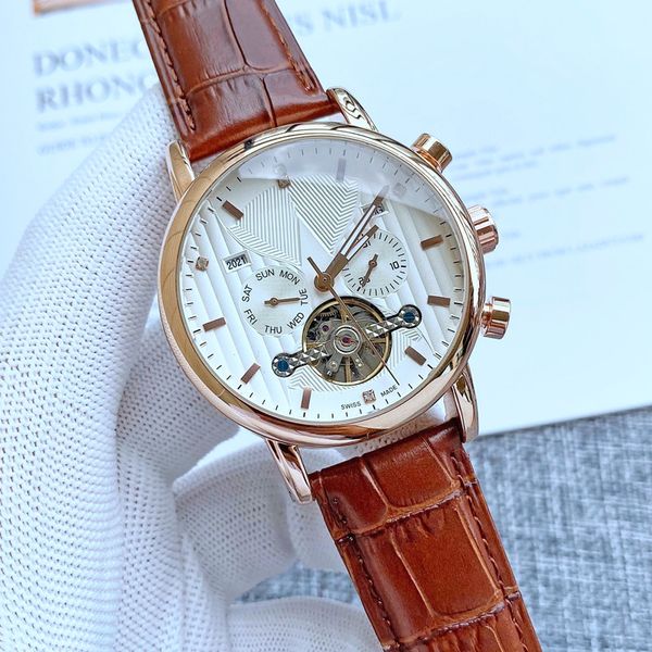 2021 new luxury mens watches large flywheel five stitches work automatic mechanical watch designer brand leather strap fashion gift style, Slivery;brown
2021 new luxury mens watches large flywheel five stitches work automatic mechanical watch designer brand leather strap fashion gift style, Slivery;brown
