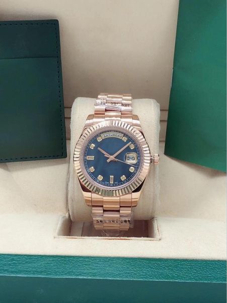 fashion 41mm daydate mens watch full stainless steel strap automatic mechanical 2813 movement men's watches blue diamond mother shell s, Slivery;brown
fashion 41mm daydate mens watch full stainless steel strap automatic mechanical 2813 movement men's watches blue diamond mother shell s, Slivery;brown