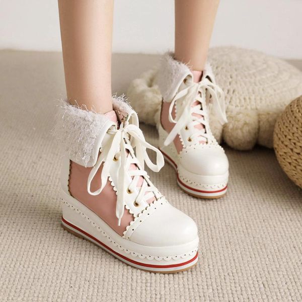 dress shoes fleece cuffed platform schoolgirls bottomed inner increase winter warmth casual pinkish green canvas shoe, Black
dress shoes fleece cuffed platform schoolgirls bottomed inner increase winter warmth casual pinkish green canvas shoe, Black