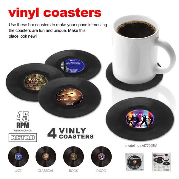 mats & pads 4pcs silicone record retro cd design drink coasters cup antislip heat insulation serviceable
mats & pads 4pcs silicone record retro cd design drink coasters cup antislip heat insulation serviceable