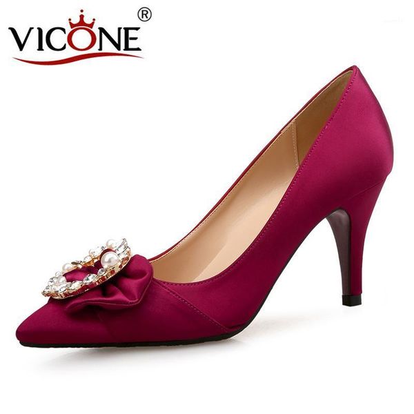 dress shoes vicone women spring/autumn butterfly-knot crystal pointed toe silk party fashion heels v101431, Black
dress shoes vicone women spring/autumn butterfly-knot crystal pointed toe silk party fashion heels v101431, Black