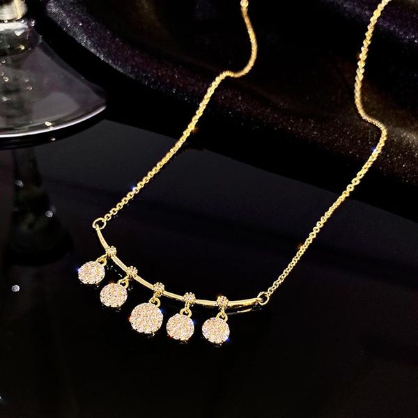 pendant necklaces trendy exquisite round shape chain necklace for women temperament jewelry bling zircon party girl gift, Silver
pendant necklaces trendy exquisite round shape chain necklace for women temperament jewelry bling zircon party girl gift, Silver