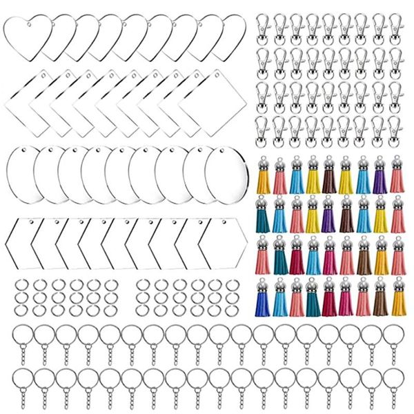 keychains acrylic keychain blank transparent ornament pendants and round tassels small rings set for diy craft, Silver
keychains acrylic keychain blank transparent ornament pendants and round tassels small rings set for diy craft, Silver