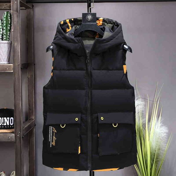 men's vests time-limited chaleco hombre vest jacket autumn and winter camouflage coat thick sleeveless to keep warm 2 face wear 8c0u, Black;white
men's vests time-limited chaleco hombre vest jacket autumn and winter camouflage coat thick sleeveless to keep warm 2 face wear 8c0u, Black;white