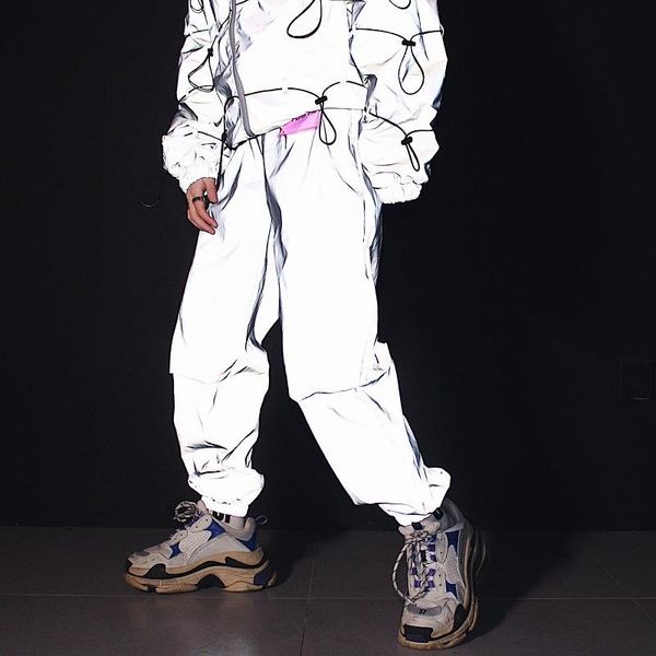 metal 2021 spring reflective chain harem pants male women streetwear hip hop punk casual cargo trousers joggers sweatpants, Black
metal 2021 spring reflective chain harem pants male women streetwear hip hop punk casual cargo trousers joggers sweatpants, Black