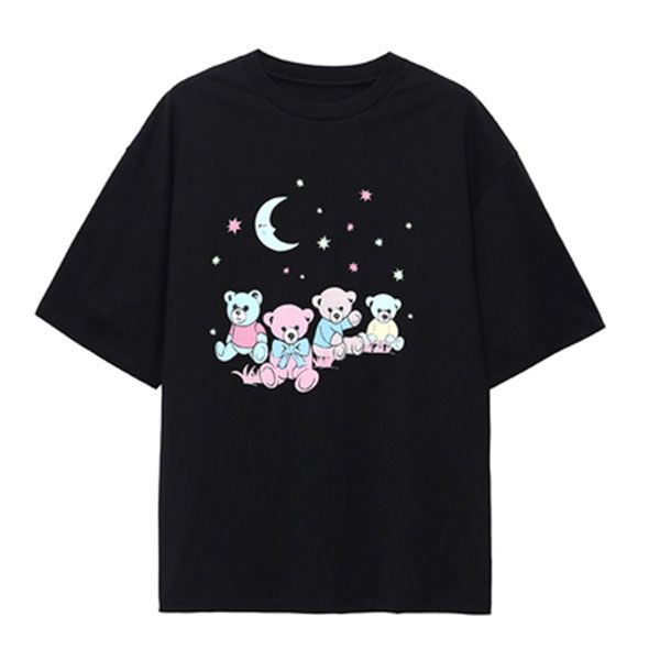 2021ss new style t shirt trendy brand luxury design versatile loose bear moon digital printing bb paris oversized large size clothing plus e, White;black 
2021ss new style t shirt trendy brand luxury design versatile loose bear moon digital printing bb paris oversized large size clothing plus e, White;black