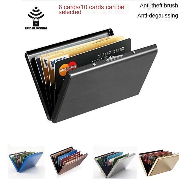 card holders stainless steel bank case anti-theft and anti-demagnetization metal business holder gift, Brown;gray
card holders stainless steel bank case anti-theft and anti-demagnetization metal business holder gift, Brown;gray