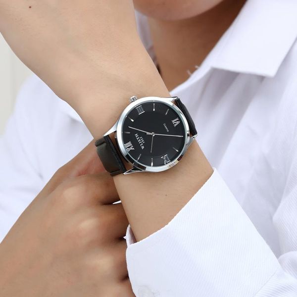 wristwatches fashion men's watches waterproof leather strap ladies watch bracelet black casual fro men relogio masculino, Slivery;brown
wristwatches fashion men's watches waterproof leather strap ladies watch bracelet black casual fro men relogio masculino, Slivery;brown