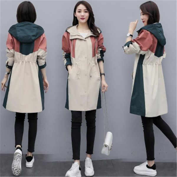 women's trench coats mid-length plus size windbreaker women 2021 spring autumn fashion british style hooded long-sleeved tide 082, Tan;black
women's trench coats mid-length plus size windbreaker women 2021 spring autumn fashion british style hooded long-sleeved tide 082, Tan;black