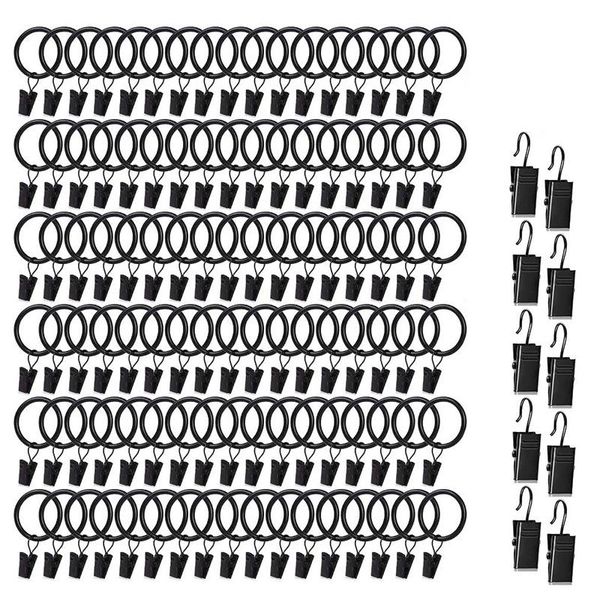 100 pcs curtain ring with clip and 10 pcs clip, 1 inch (2.54 mm) metal decorative black curtain window ring
100 pcs curtain ring with clip and 10 pcs clip, 1 inch (2.54 mm) metal decorative black curtain window ring