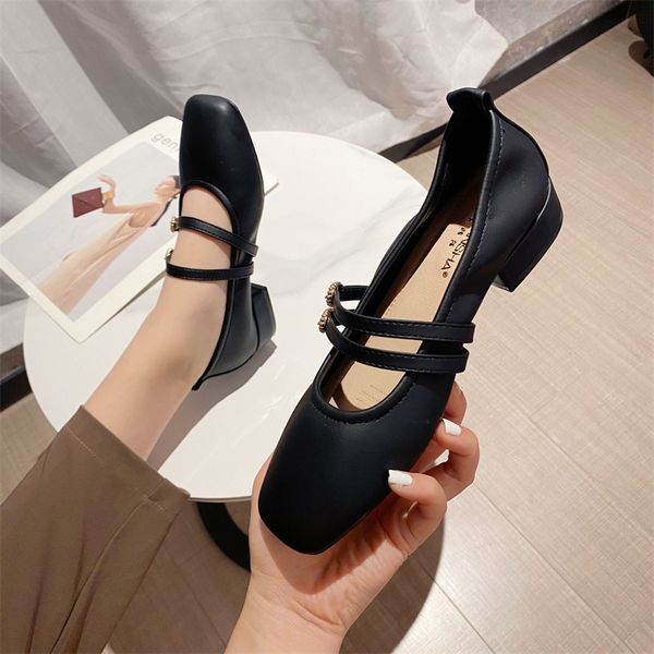 autumn mary jane middle heel women's shoes shallow mouth thick heel women's buckle soft leather comfortable square head women', Black
autumn mary jane middle heel women's shoes shallow mouth thick heel women's buckle soft leather comfortable square head women', Black