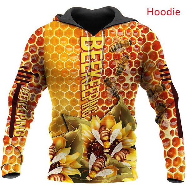 men's hoodies & sweatshirts beekeeping pattern men's hoodie apparel 3d overall printing fashion casual zipper street sweatshirt/p, Black
men's hoodies & sweatshirts beekeeping pattern men's hoodie apparel 3d overall printing fashion casual zipper street sweatshirt/p, Black