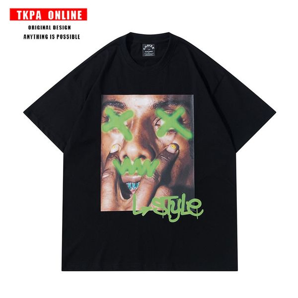tkpa street hip hop portrait graffiti print short sleeve fashion brand ins loose high street vibe t-shirt for men and women, White
tkpa street hip hop portrait graffiti print short sleeve fashion brand ins loose high street vibe t-shirt for men and women, White