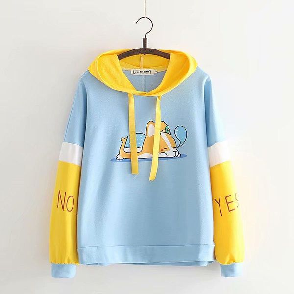 women's hoodies & sweatshirts cute dog printing fall winter thicken warm pullovers long hooded color patchwork student, Black
women's hoodies & sweatshirts cute dog printing fall winter thicken warm pullovers long hooded color patchwork student, Black