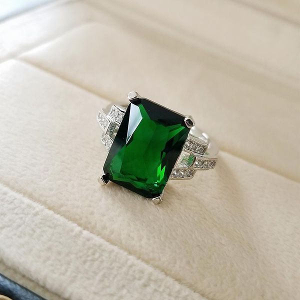 cluster rings 925 sterling silver 2021 green rectangle zircona engagement for women female luxury party gift wedding jewelry r, Golden;silver
cluster rings 925 sterling silver 2021 green rectangle zircona engagement for women female luxury party gift wedding jewelry r, Golden;silver