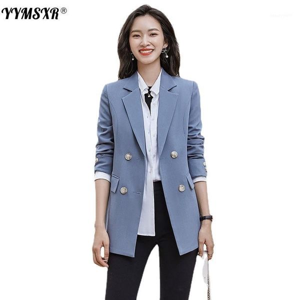 women's suits & blazers plus size autumn and winter high-quality long-sleeved professional suit double-breasted female jacket office, White;black
women's suits & blazers plus size autumn and winter high-quality long-sleeved professional suit double-breasted female jacket office, White;black