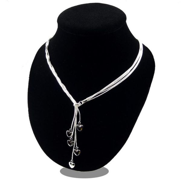 long necklace love heart pendant 925 sterling silver elegant jewelry for ladies muliti chain wedding evening party accessories
long necklace love heart pendant 925 sterling silver elegant jewelry for ladies muliti chain wedding evening party accessories