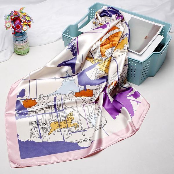 scarves square women chain print sunscreen scarf female satin long dual-use shawl beach towel carousel, Blue;gray
scarves square women chain print sunscreen scarf female satin long dual-use shawl beach towel carousel, Blue;gray