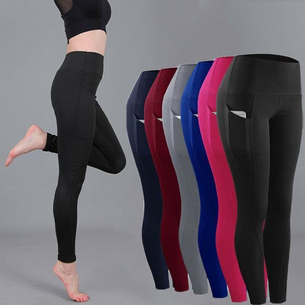 style solid fashion casual women's high waist pocket fitness sports capri leggings plus size famales streetwear, Black
style solid fashion casual women's high waist pocket fitness sports capri leggings plus size famales streetwear, Black