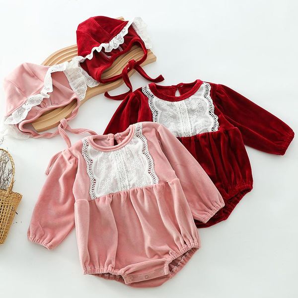 rompers infant baby girls jumpsuit+hat toddler girl romper golden velvet lace stitching long sleeve spring autumn clothes, Blue
rompers infant baby girls jumpsuit+hat toddler girl romper golden velvet lace stitching long sleeve spring autumn clothes, Blue