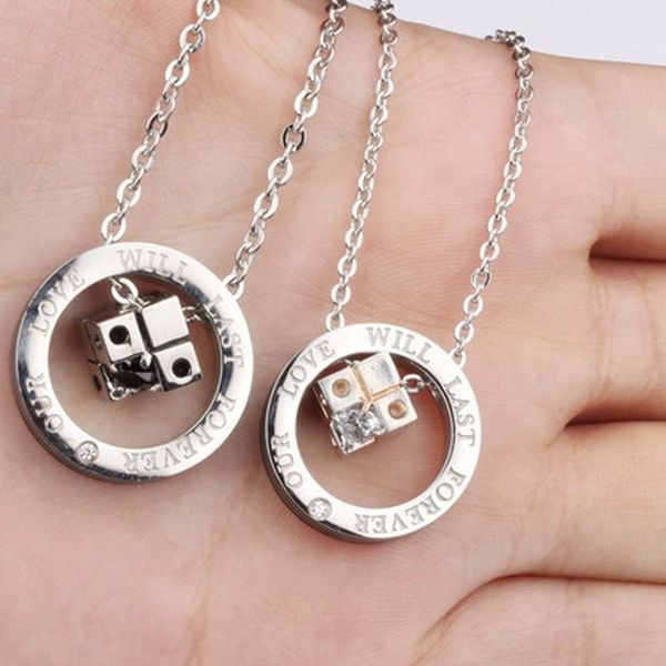 pendant necklaces gj24 korean version of jewelry cube love titanium steel couple necklace gift, Silver
pendant necklaces gj24 korean version of jewelry cube love titanium steel couple necklace gift, Silver