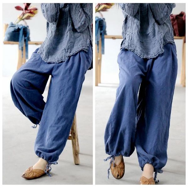 women's pants & capris women big size summer vintage cotton linen 2021 spring pockets loose casual harem fashion trousers, Black;white
women's pants & capris women big size summer vintage cotton linen 2021 spring pockets loose casual harem fashion trousers, Black;white