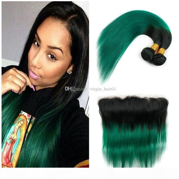 green human hair bundles two tone ombre hair with lace frontal closure silk straight peruvian virgin hair weaves with 13x4 lace frontal, Black;brown
green human hair bundles two tone ombre hair with lace frontal closure silk straight peruvian virgin hair weaves with 13x4 lace frontal, Black;brown
