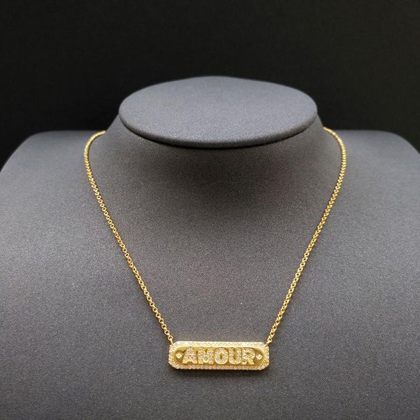chains s925 sterling silver classic amour letter necklace female fashion golden yellow bohemian clavicle chain moroccan jewelry
chains s925 sterling silver classic amour letter necklace female fashion golden yellow bohemian clavicle chain moroccan jewelry