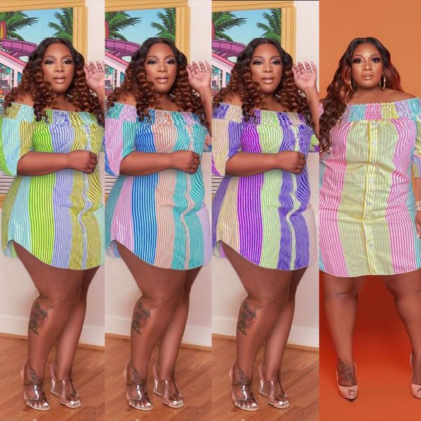 casual dresses ranking slash neck women mini shirt color striped patchwork single-breasted half sleeve straight plus size dress, Black;gray
casual dresses ranking slash neck women mini shirt color striped patchwork single-breasted half sleeve straight plus size dress, Black;gray