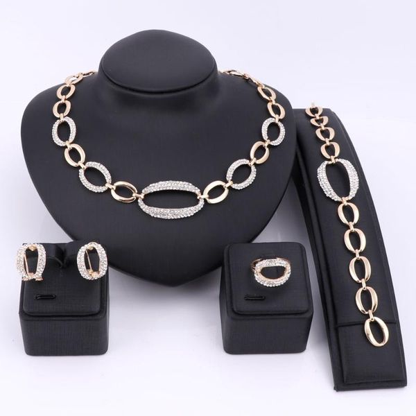 earrings & necklace african jewelry sets gold color statement bracelet ring set for women crystal vintage party accessories, Silver
earrings & necklace african jewelry sets gold color statement bracelet ring set for women crystal vintage party accessories, Silver
