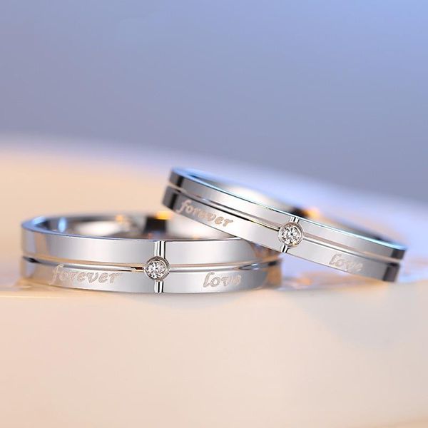 cluster rings white copper plated silver korean version of forerver love open couple ring simple men and women pair jewelry, Golden;silver
cluster rings white copper plated silver korean version of forerver love open couple ring simple men and women pair jewelry, Golden;silver