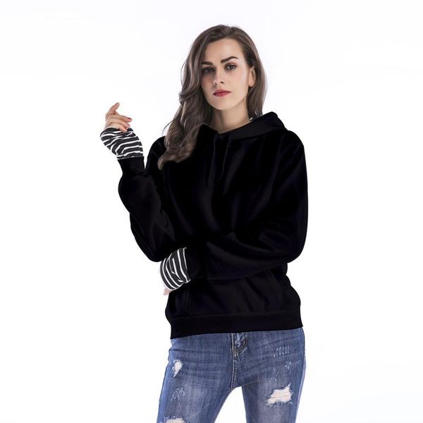 women's hoodies & sweatshirts long sleeve women pocket pullover autumn winter casual loose stripe warm velour ladies sweatershirts, Black
women's hoodies & sweatshirts long sleeve women pocket pullover autumn winter casual loose stripe warm velour ladies sweatershirts, Black